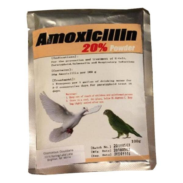 Amoxicillin 20% Powder - New York Bird Supply