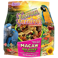 Brown's Tropical Carnival Gourmet Food Macaw Big Bites! For Big Beaks - New York Bird Supply