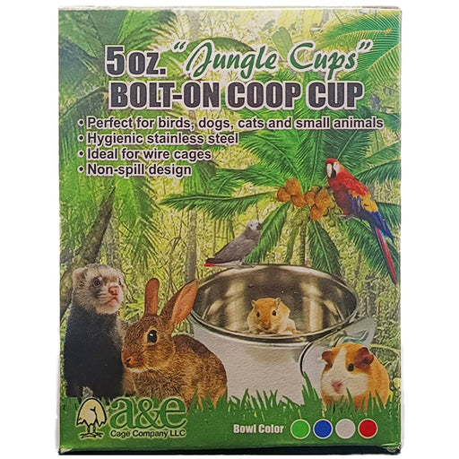 A&E "Jungle Cups" Bolt-on Coop Cup 5 oz - New York Bird Supply