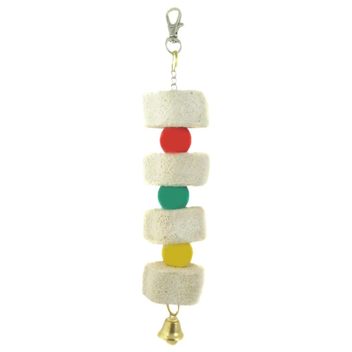 Bird Beak Grinding Stone with Bell, Calcium Supplement Mineral Food String Bird Toy - New York Bird Supply