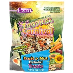 Brown's Tropical Carnival Gourmet Treats Fruit & Nut Cockatiel Treats - New York Bird Supply