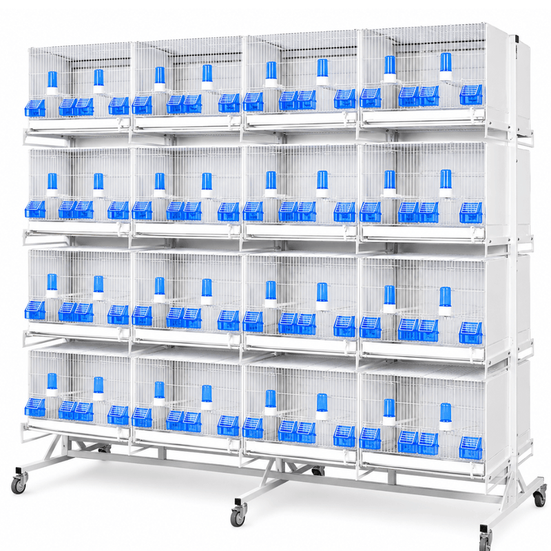 2GR Double Structure For Drawer's System 4x4 Breeding Cages Art. 348 FULL SET - New York Bird Supply