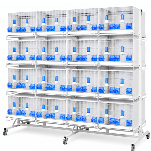 2GR Double Structure For Drawer's System 4x4 Breeding Cages Art. 348 FULL SET - New York Bird Supply