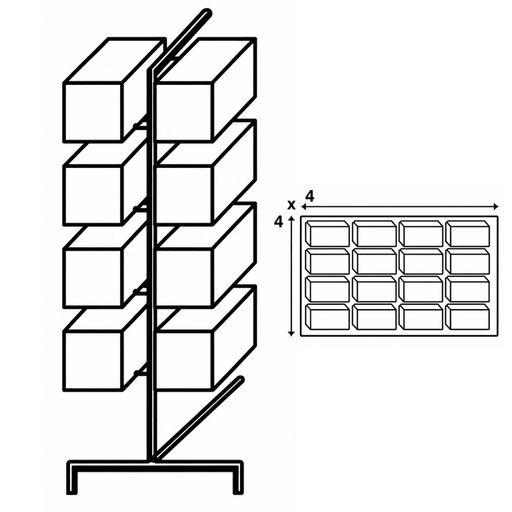2GR Double Structure For Drawer's System 4x4 Breeding Cages Art. 348 FULL SET - New York Bird Supply