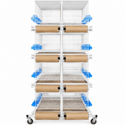 2GR Double Structure For Paper System 4x4 Breeding Cages Art. 346 FULL SET - New York Bird Supply
