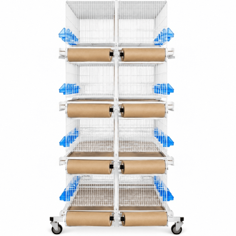 2GR Double Structure For Paper System 4x4 Breeding Cages Art. 346 FULL SET - New York Bird Supply