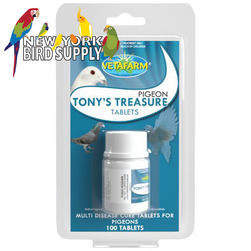 Vetafarm Pigeon Tony's Treasure Tablets 100 Tablets - New York Bird Supply