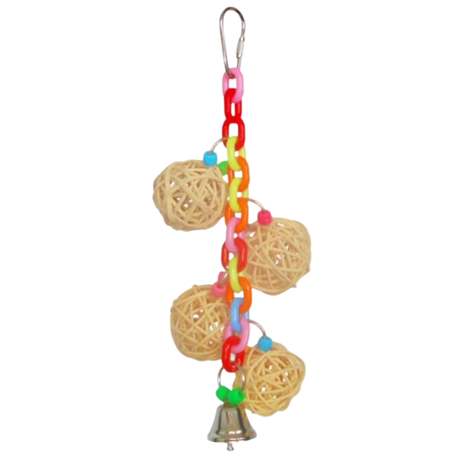 A&E 4 Vine Balls on Chain with Bell - New York Bird Supply