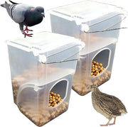 Automatic Pigeon Bird Feeder - Parrot Feeder Cage Accessories Supplies for Parakeet Canary Cockatiel Finch 2 PK - New York Bird Supply