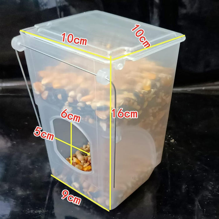 Automatic Pigeon Bird Feeder - Parrot Feeder Cage Accessories Supplies for Parakeet Canary Cockatiel Finch 2 PK - New York Bird Supply