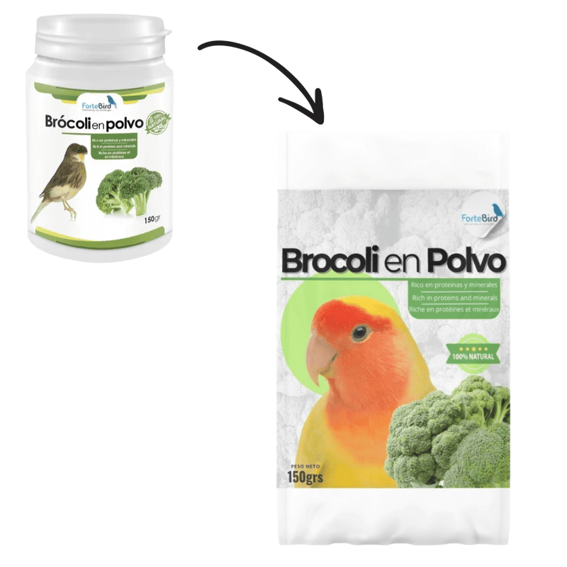 ForteBird Brócoli en Polvo 150g (Broccoli Powder) - New York Bird Supply