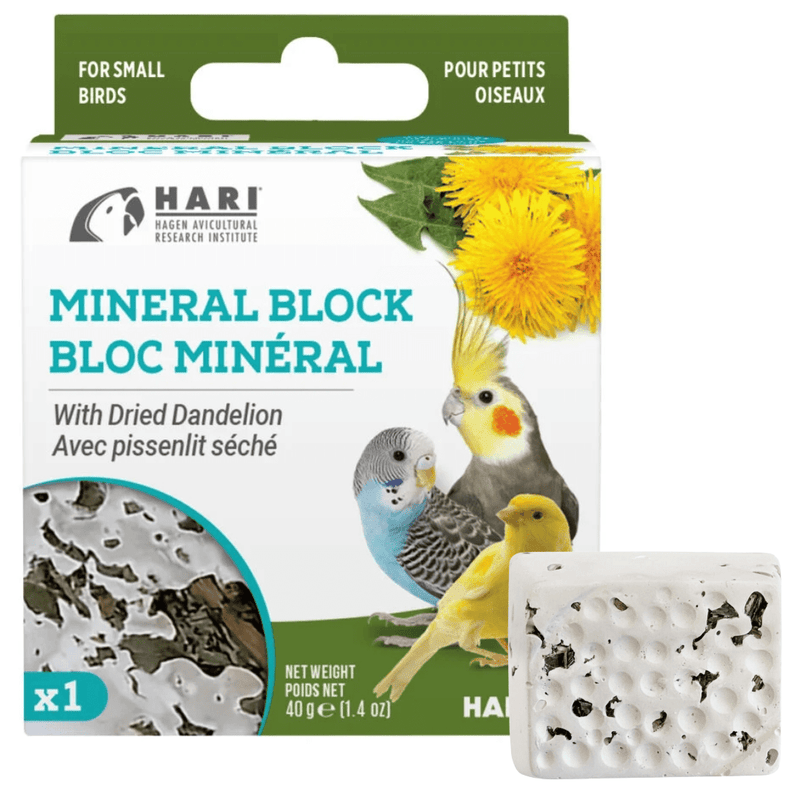 Hagen Hari Mineral Block with Dried Dandelion 40g - New York Bird Supply