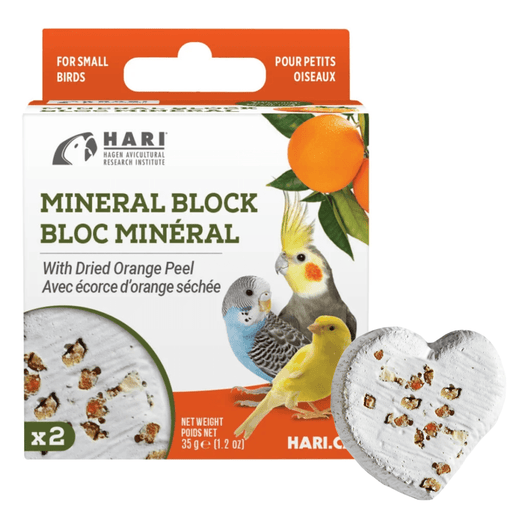 Hagen Hari Mineral Block with Dried Orange Peel 35g - New York Bird Supply