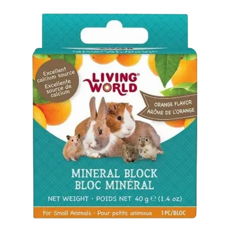 Hagen Living World Mineral Block for Small Animals - Orange 40g - New York Bird Supply