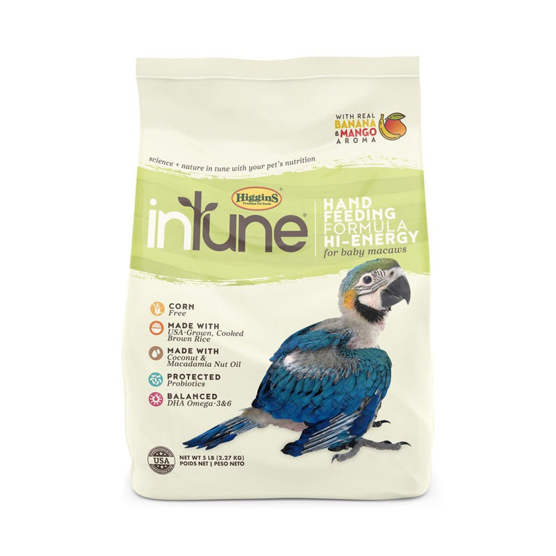 HIggins InTune Handfeeding Formula Hi - Energy 5lb - New York Bird Supply