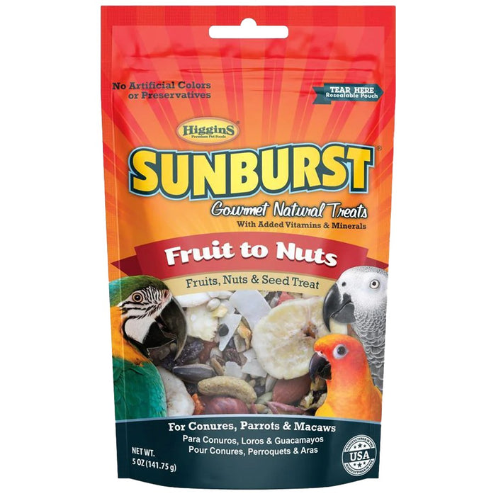 Higgins Sunburst Treats Fruit to Nuts 5 oz - New York Bird Supply