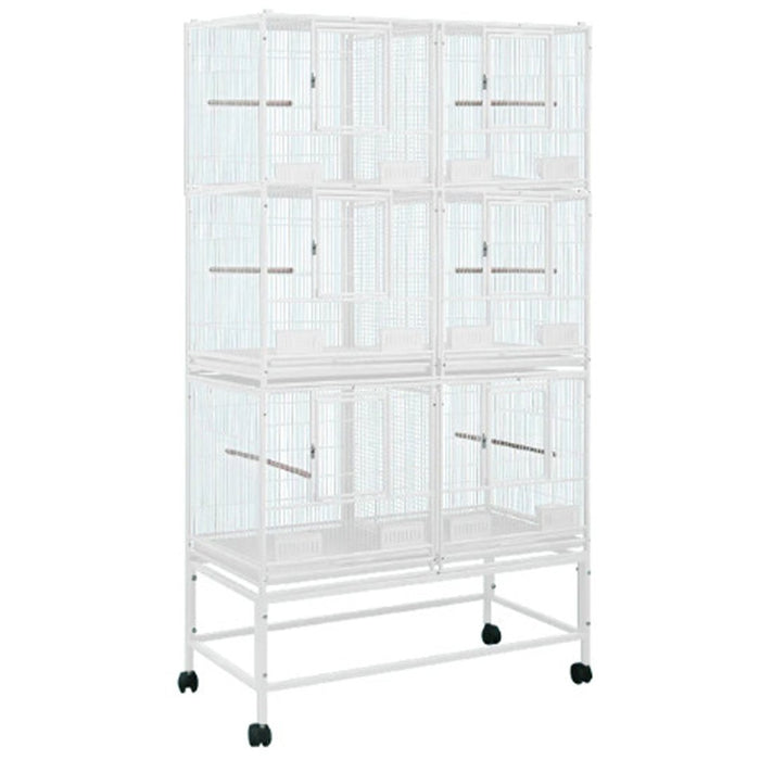 Kings Cages C 4020 Breeding Cage Full Set White - New York Bird Supply