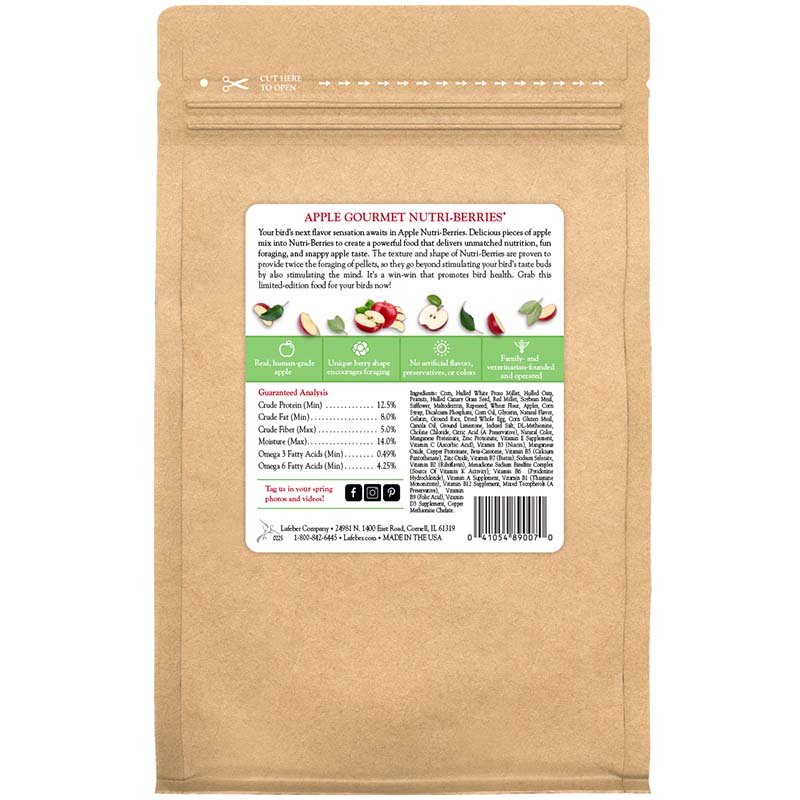 Lafeber Apple Nutri - Berries Parrots 10 oz - New York Bird Supply