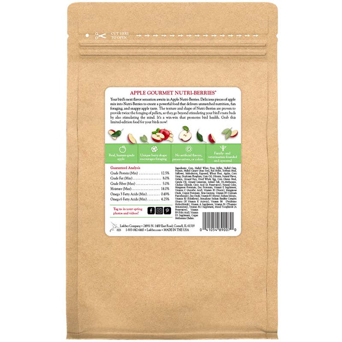 Lafeber Apple Nutri - Berries Small Birds 10 oz - New York Bird Supply