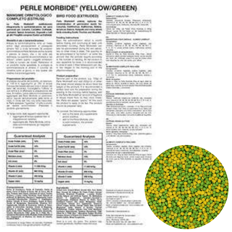 Pretty Bird Perle Morbide Yellow/Green - New York Bird Supply