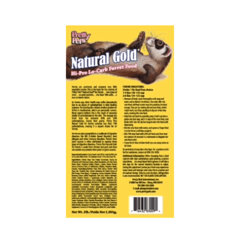 Pretty Pets Natural Gold Ferret Food - New York Bird Supply