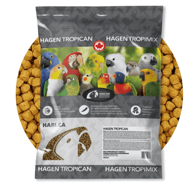 Tropican High Performance Formula for Parrots, 8 mm Rounds 16.5lb - New York Bird Supply
