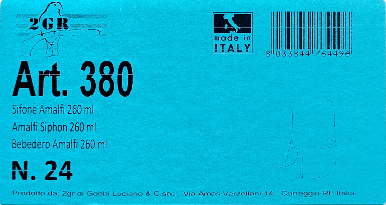 2GR Amalfi Siphon 260 cc Art. 380 - New York Bird Supply