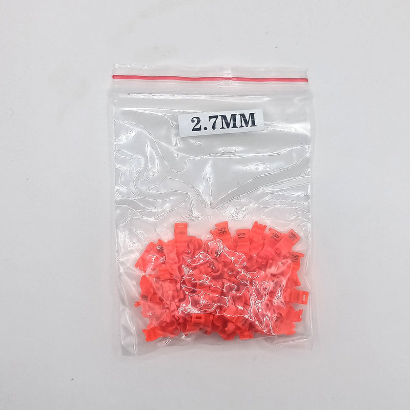 2GR Color Leg Bands Numbered 2.7mm - New York Bird Supply