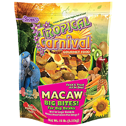 Brown's Tropical Carnival Gourmet Food Macaw Big Bites! For Big Beaks - New York Bird Supply