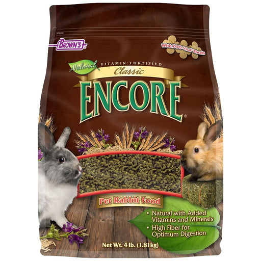 Brown's Encore Classic Natural Pet Rabbit Food 4 lb - New York Bird Supply