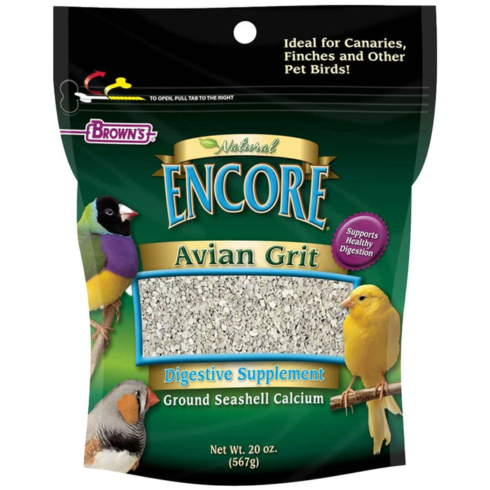 Brown's Encore Natural Avian Grit Digestive Supplement Canaries and Finch - New York Bird Supply