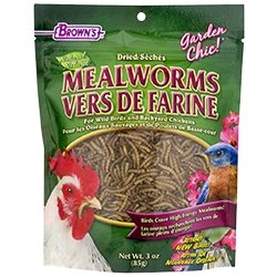 Brown's Natural Dried Mealworms 3 oz - New York Bird Supply