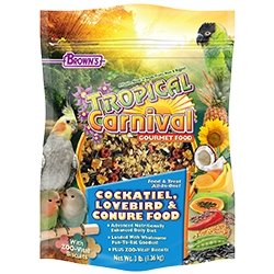 Brown's Tropical Carnival Gourmet Food Cockatiel, Lovebird & Conure Food - New York Bird Supply