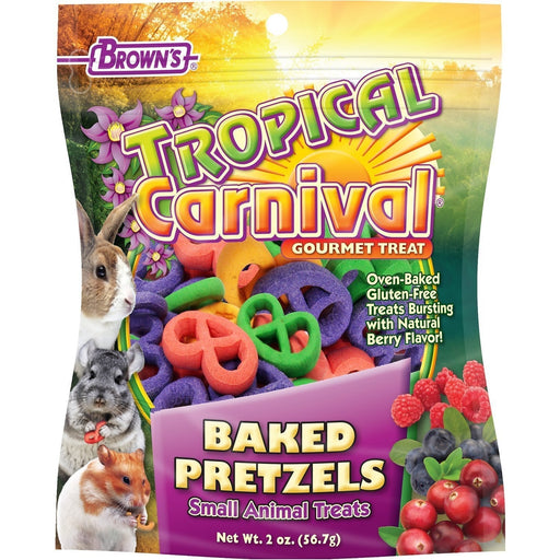Brown's Tropical Carnival Gourmet Treat Baked Pretzels Small Animal Treats - New York Bird Supply