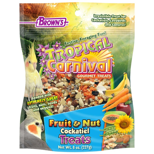 Brown's Tropical Carnival Gourmet Treats Fruit & Nut Cockatiel Treats - New York Bird Supply