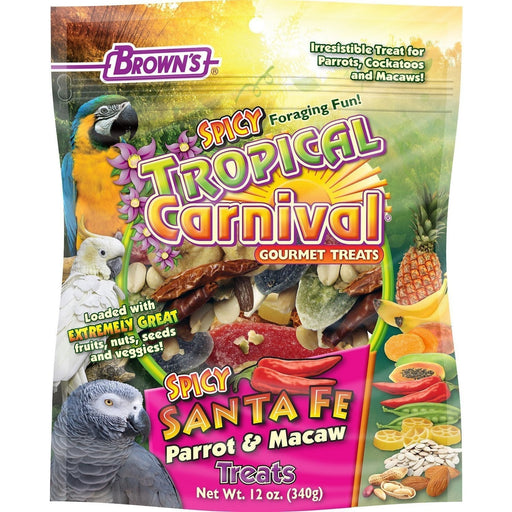 Brown's Tropical Carnival Gourmet Treats Spicy Santa Fe Parrot & Macaw Bird Treats - New York Bird Supply