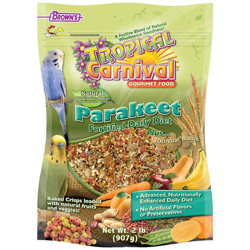 Brown's Tropical Carnival Natural Gourmet Food Parakeet Fortified Daily Diet - New York Bird Supply