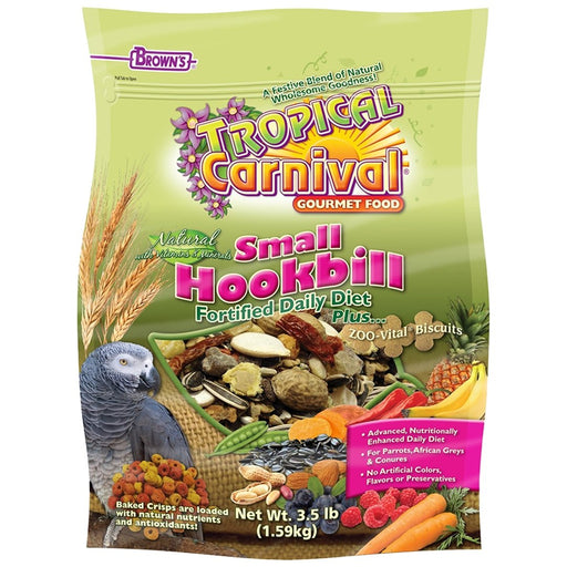 Brown's Tropical Carnival Natural Gourmet Food Small Hookbill Fortified Daily Diet - New York Bird Supply