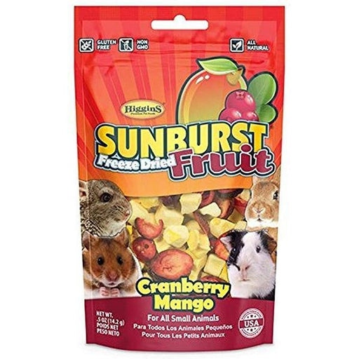 Higgins Sunburst Freeze Dried Fruit Cranberry Mango Small Animals Treats - New York Bird Supply