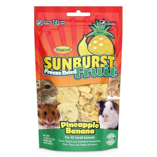 Higgins Sunburst Freeze Dried Fruit Pineapple Banana Small Animal Treats - New York Bird Supply