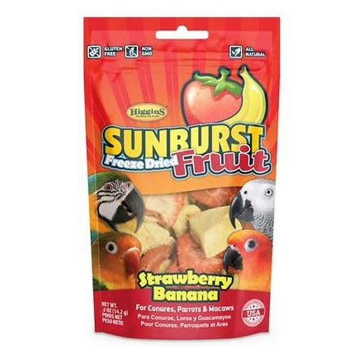 Higgins Sunburst Freeze Dried Fruit Strawberry Banana Bird Treats - New York Bird Supply