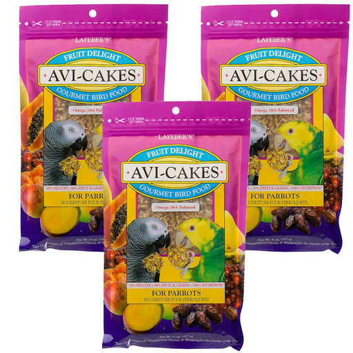Lafeber Fruit Delight Avi-Cakes For Parrots 8 oz, 3 Pack - New York Bird Supply