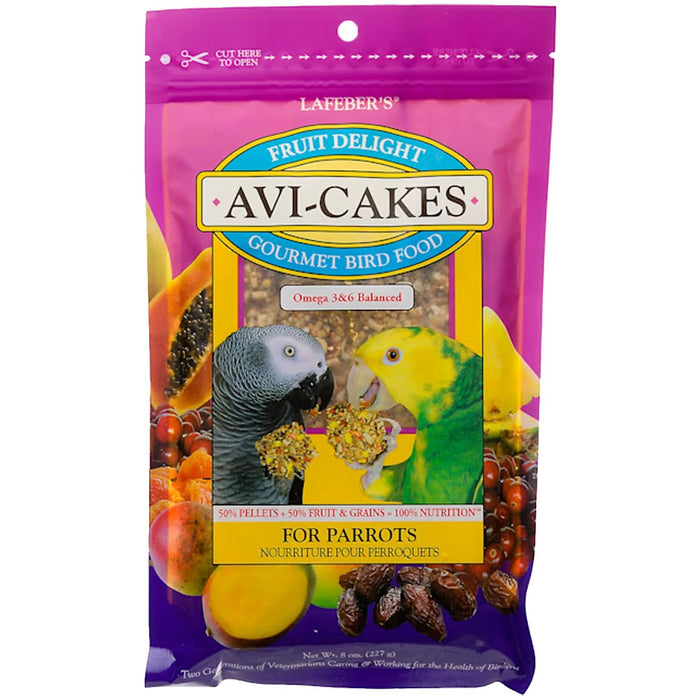 Lafeber Fruit Delight Avi-Cakes For Parrots 8 oz, 3 Pack - New York Bird Supply