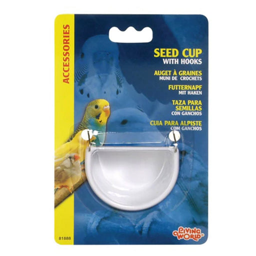 Living World Seed Cup with Hook - New York Bird Supply