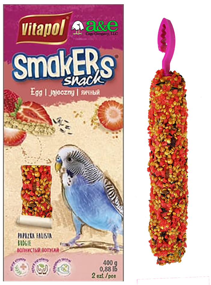Vitapol Smakers Treat Stick Parakeet Twin Pack - Strawberry - New York Bird Supply