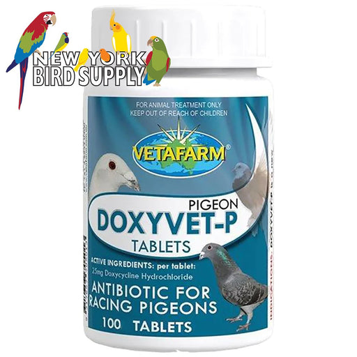 Vetafarm Pigeon Doxyvet-P 100 Tablets - New York Bird Supply