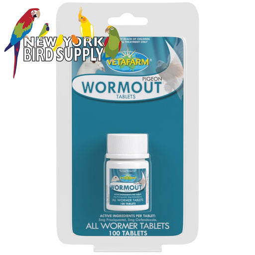 Vetafarm Pigeon Wormout Tablets 100 Tablets - New York Bird Supply