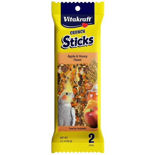 Vitakraft Cockatiel Crunch Sticks Apple & Honey Flavor 3.5 oz - New York Bird Supply