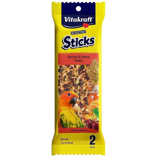 Vitakraft Conure Crunch Sticks Apricot & Cherry Flavor Treat 3.5 oz - New York Bird Supply