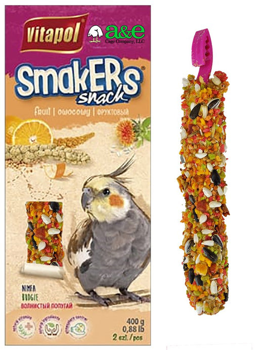 Vitapol Smakers Treat Stick Cockatiel Twin Pack - Fruit - New York Bird Supply